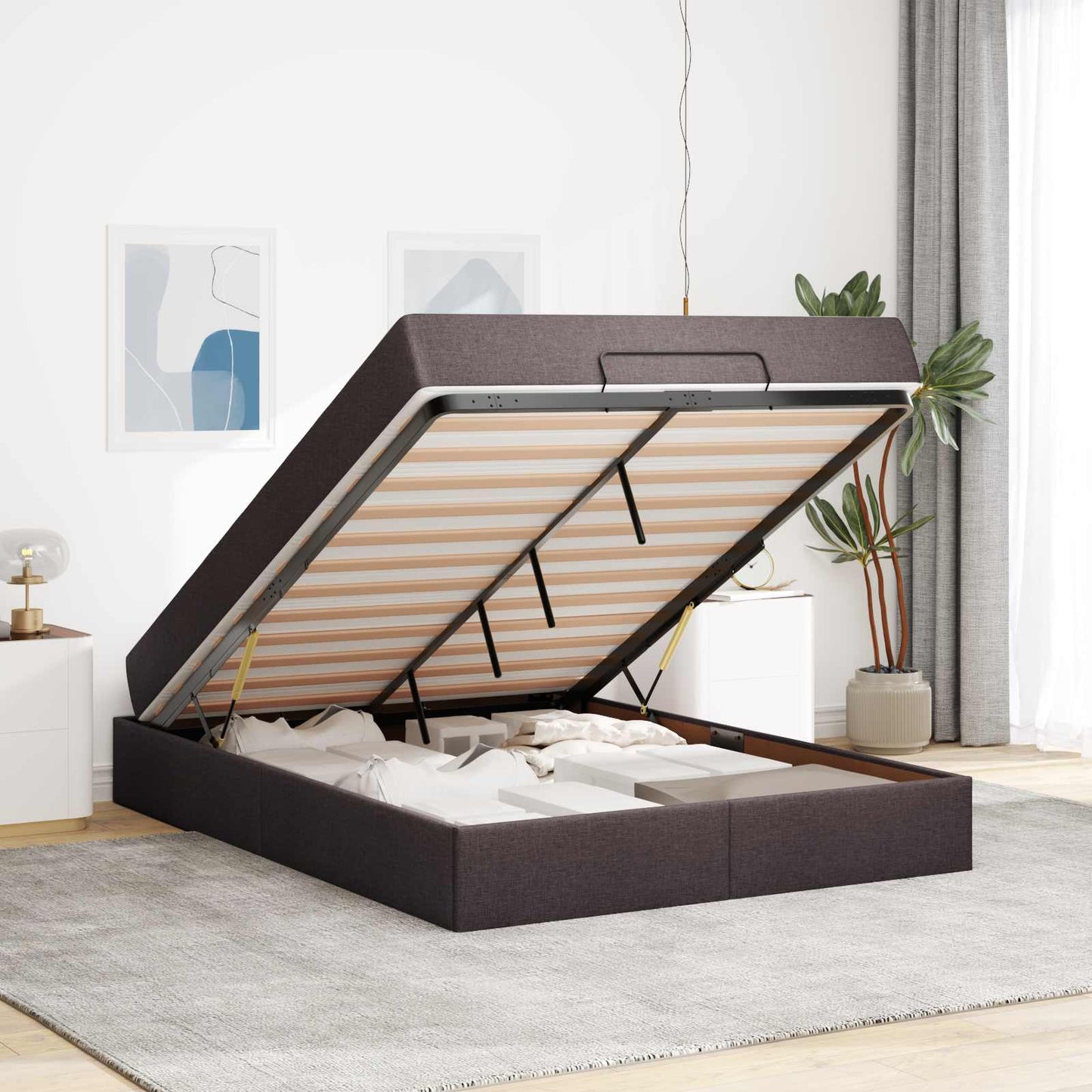Struttura letto con materasso 2 pcs Tanno Tessuto | homemem39