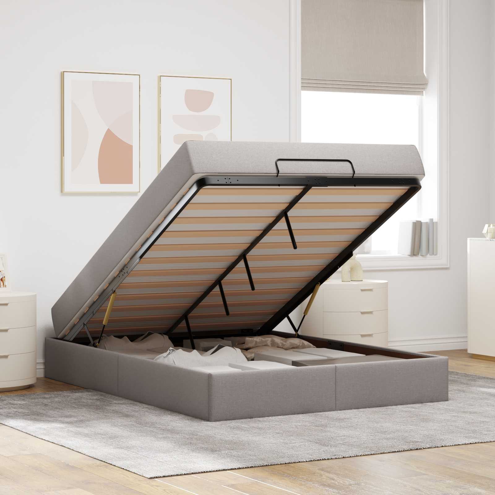 Struttura letto con materasso 2 pcs Talpa Tessuto | homemem39