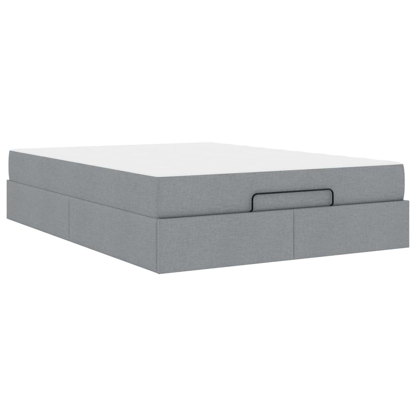 Struttura letto con materasso 2 pcs Grigio chiaro Tessuto | homemem39