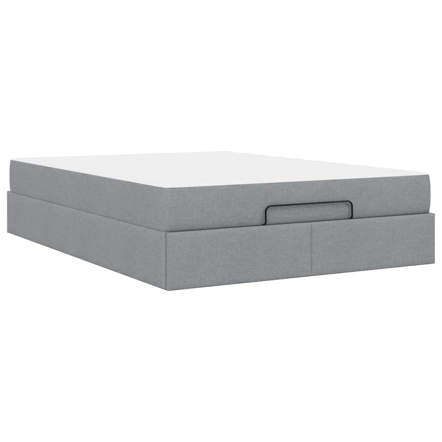 Struttura letto con materasso 2 pcs Grigio chiaro Tessuto | homemem39