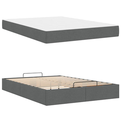 Struttura letto con materasso 2 pcs Grigio Sfumato Tessuto | homemem39