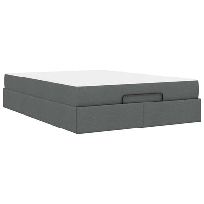 Struttura letto con materasso 2 pcs Grigio Sfumato Tessuto