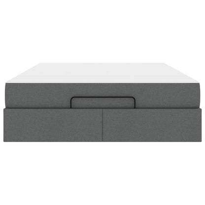 Struttura letto con materasso 2 pcs Grigio Sfumato Tessuto