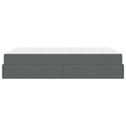 Struttura letto con materasso 2 pcs Grigio Sfumato Tessuto