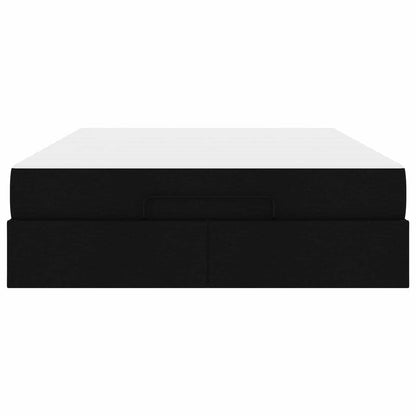 Struttura letto con materasso con materasso 2 pcs Nero Tessuto