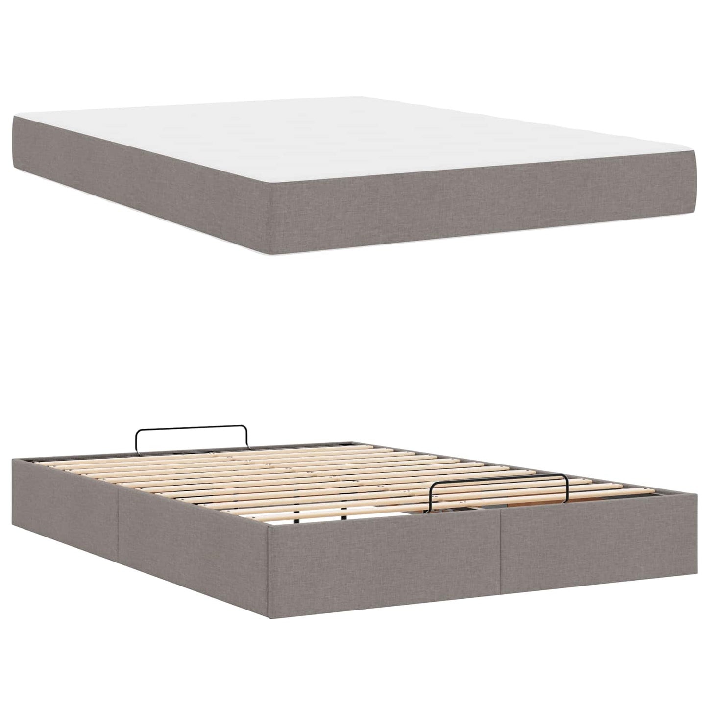 Struttura letto con materasso 2 pz Talpa Tessuto | homemem39