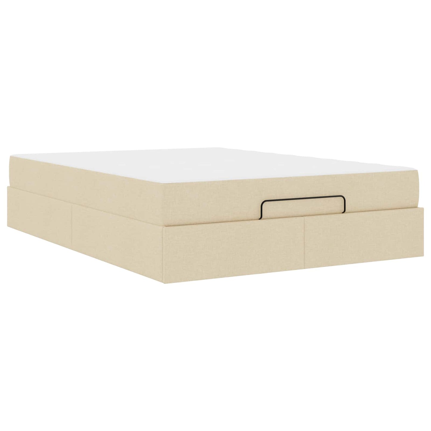 Struttura letto con materasso 2 pcs Crema Tessuto