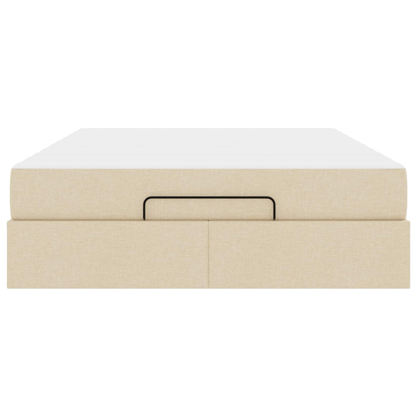 Struttura letto con materasso con materasso 2 pcs Crema Tessuto