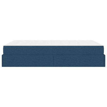 Struttura letto con materasso 2 pcs Blu Tessuto | homemem39