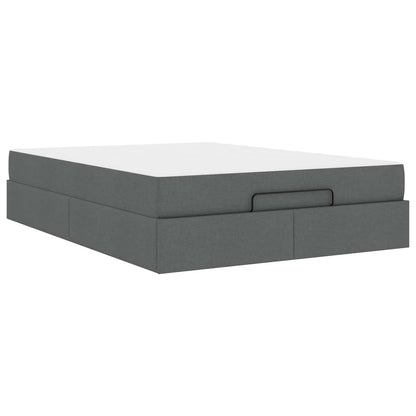Struttura letto con materasso 2 pcs Grigio Sfumato Tessuto | homemem39