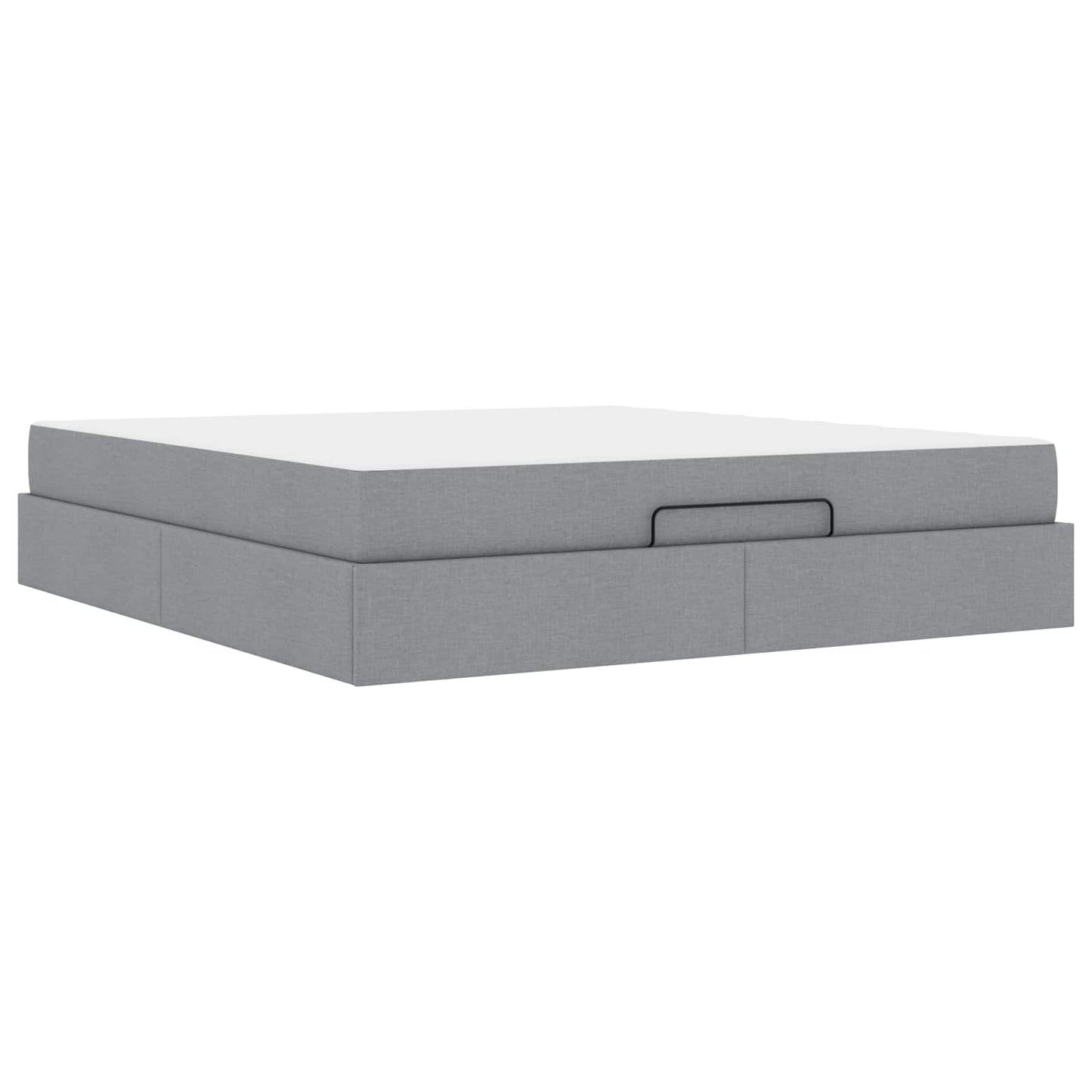 Struttura letto con materasso 2 pcs Grigio chiaro Tessuto | homemem39
