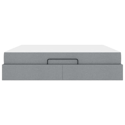 Struttura letto con materasso 2 pcs Grigio chiaro Tessuto