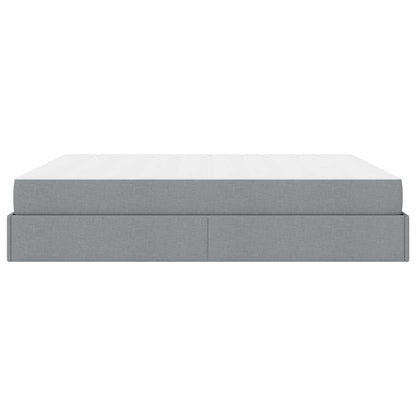 Struttura letto con materasso 2 pcs Grigio chiaro Tessuto | homemem39