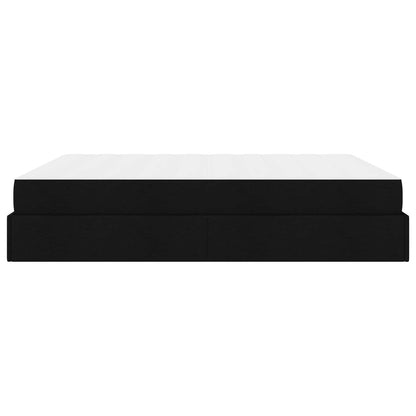 Struttura letto con materasso con materasso 2 pcs Nero Tessuto