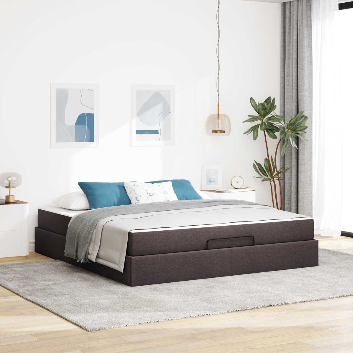 Struttura letto con materasso 2 pz Tanno Tessuto | homemem39
