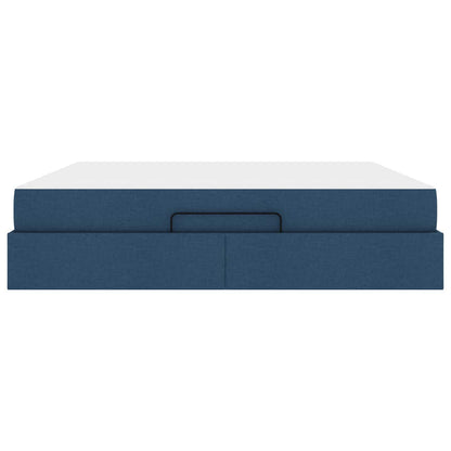 Struttura letto con materasso 2 pcs Blu Tessuto | homemem39