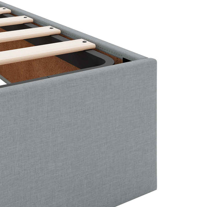 Struttura letto con materasso 2 pcs Grigio chiaro Tessuto | homemem39