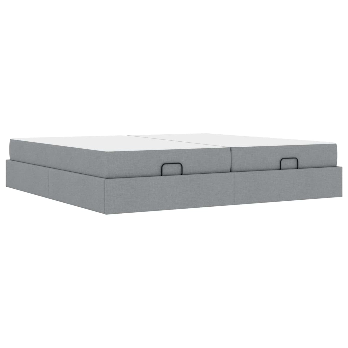 Struttura letto con materasso 2 pcs Grigio chiaro Tessuto | homemem39