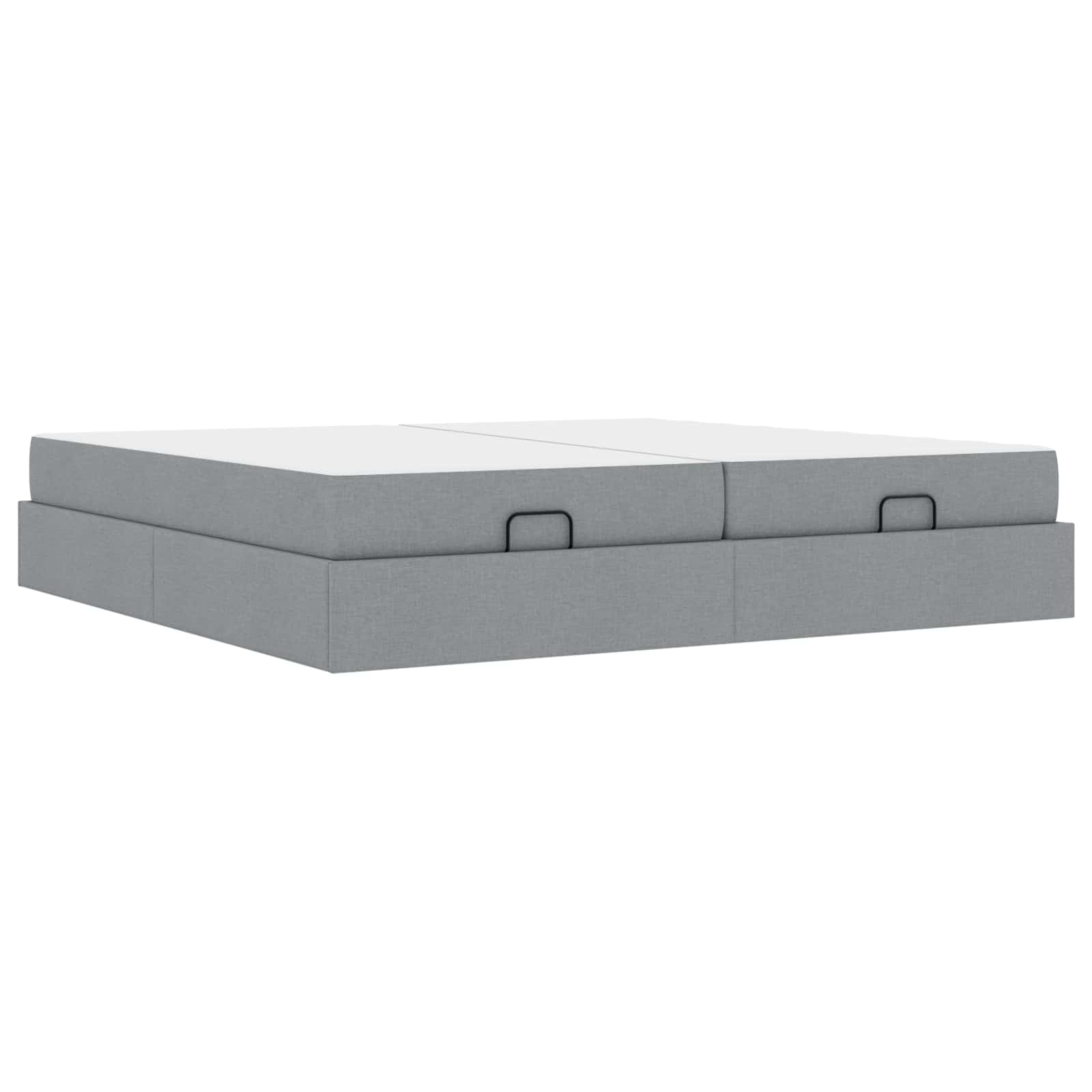 Struttura letto con materasso 2 pcs Grigio chiaro Tessuto | homemem39