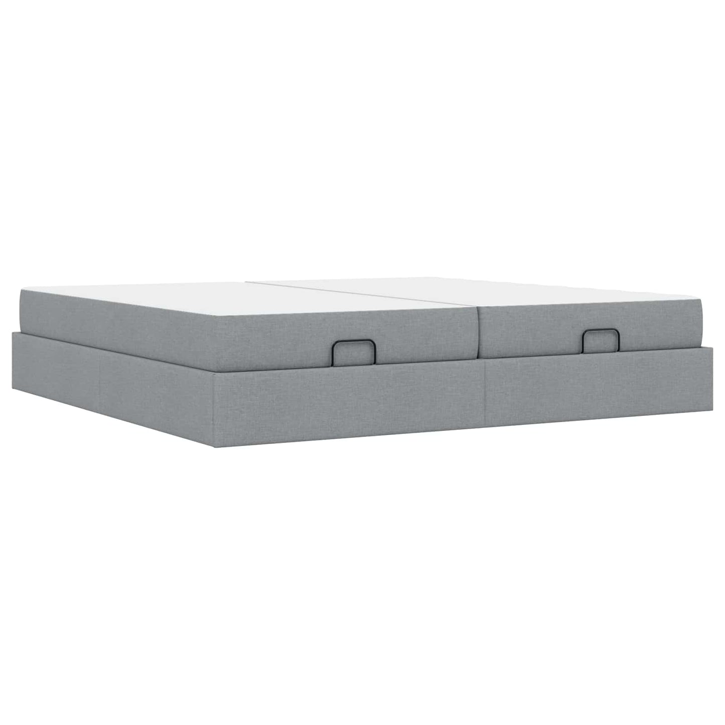 Struttura letto con materasso 2 pcs Grigio chiaro Tessuto | homemem39
