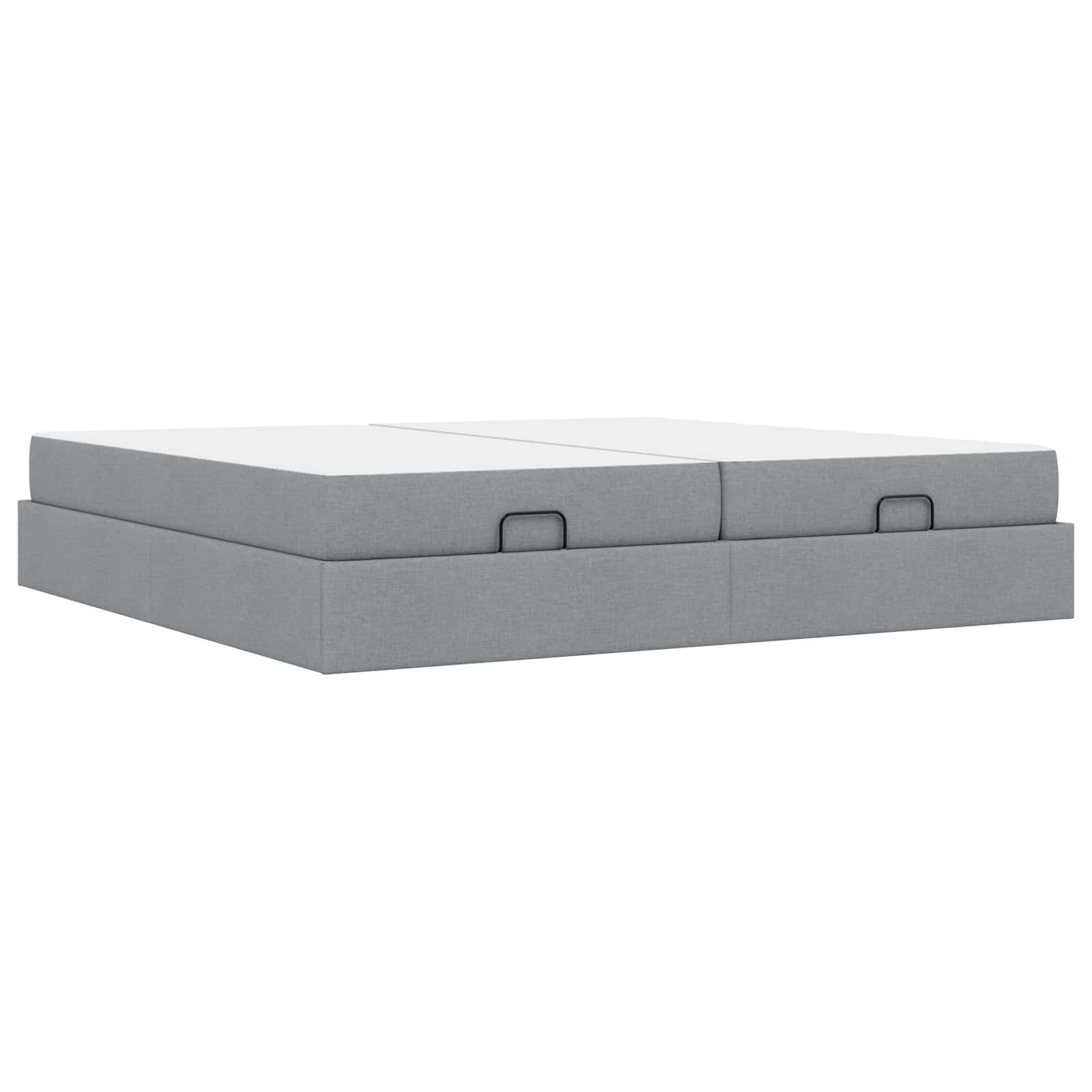 Struttura letto con materasso 2 pcs Grigio chiaro Tessuto | homemem39