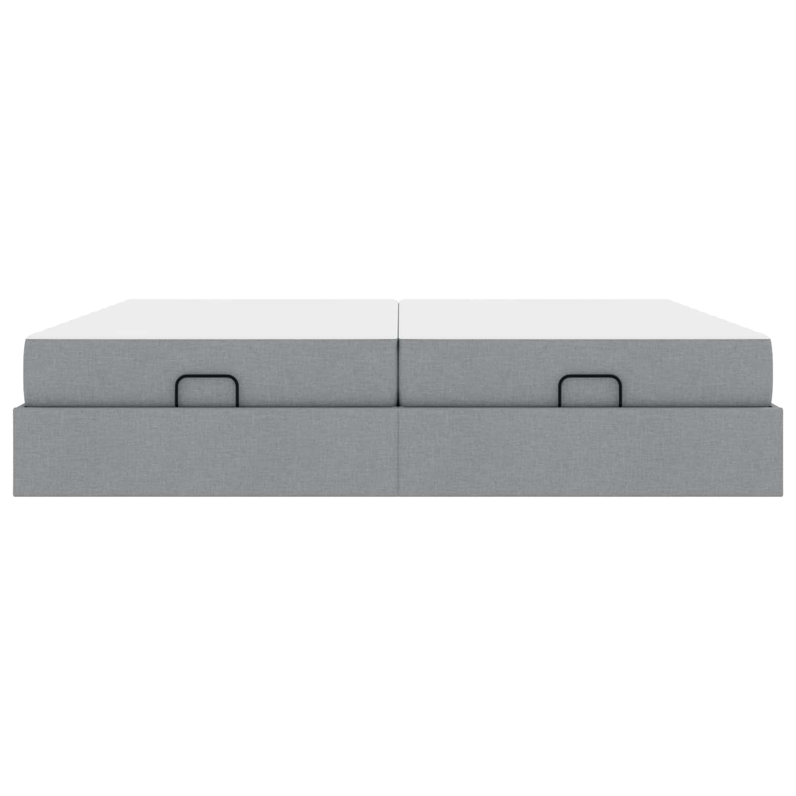 Struttura letto con materasso 2 pcs Grigio chiaro Tessuto | homemem39