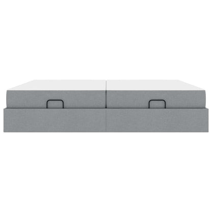Struttura letto con materasso 2 pcs Grigio chiaro Tessuto | homemem39