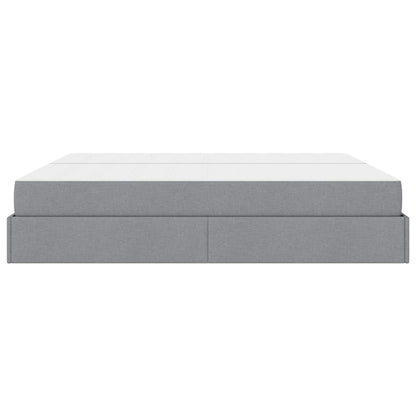 Struttura letto con materasso 2 pcs Grigio chiaro Tessuto | homemem39