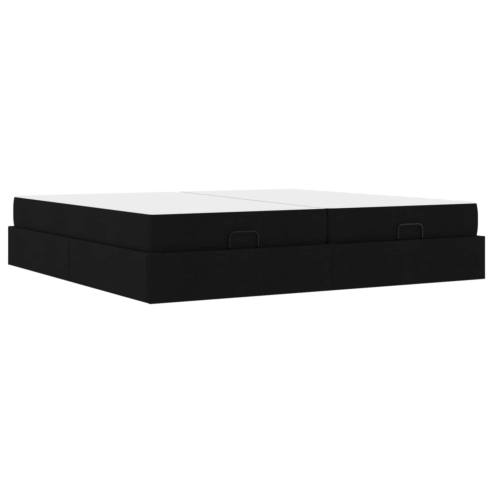 Struttura letto con materasso con materasso 2 pcs Nero Tessuto | homemem39
