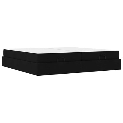 Struttura letto con materasso con materasso 2 pcs Nero Tessuto | homemem39