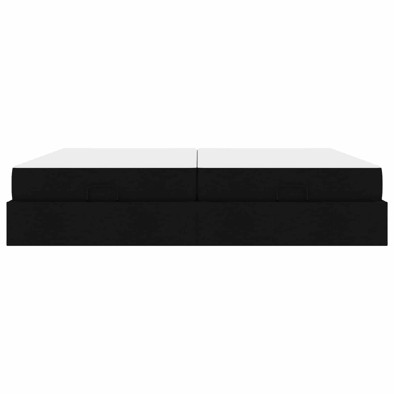 Struttura letto con materasso con materasso 2 pcs Nero Tessuto | homemem39
