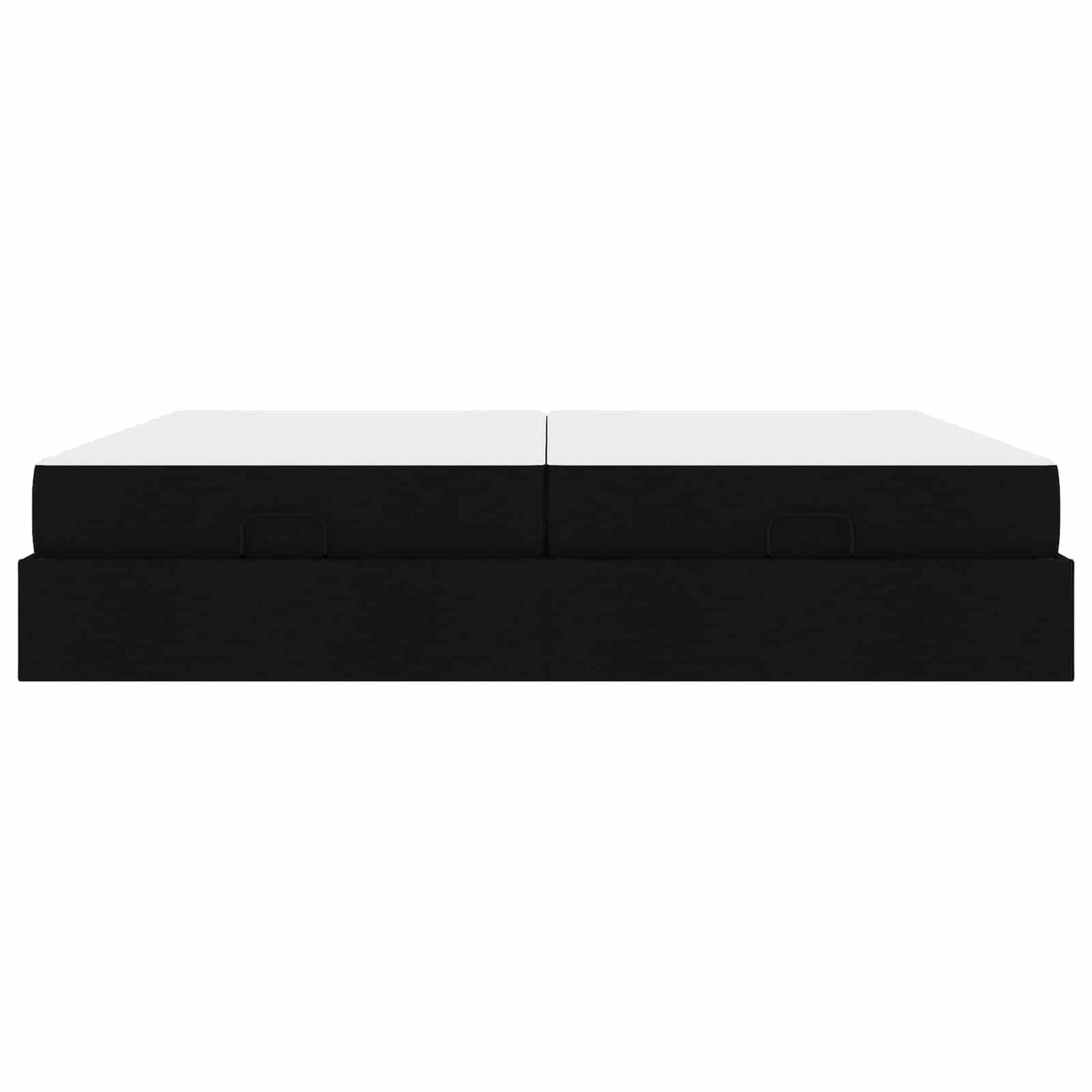 Struttura letto con materasso con materasso 2 pcs Nero Tessuto