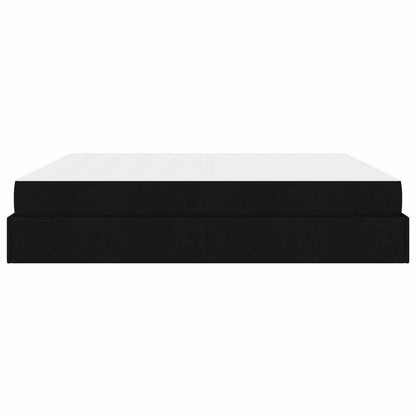 Struttura letto con materasso con materasso 2 pcs Nero Tessuto