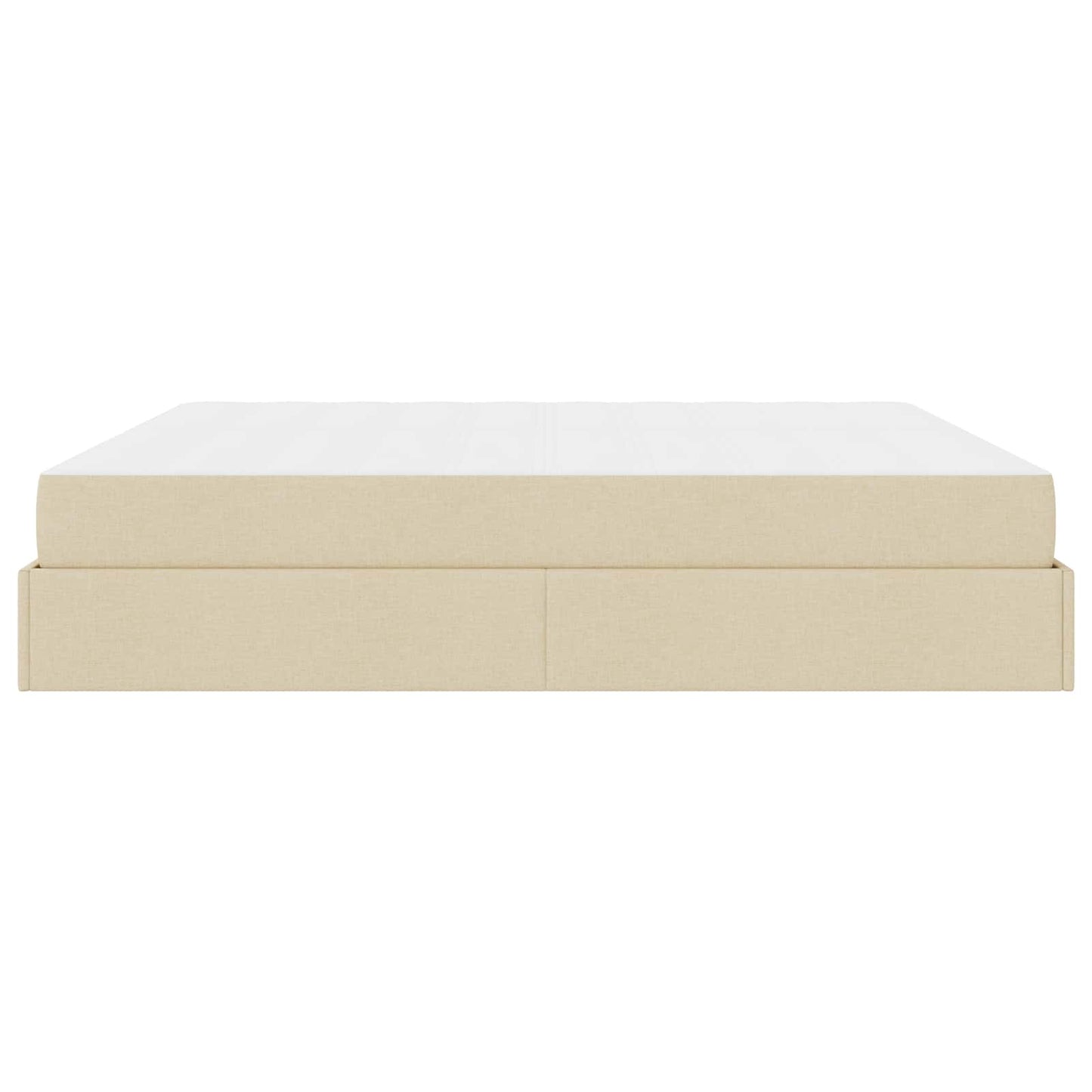 Struttura letto con materasso con materasso 2 pcs Crema Tessuto