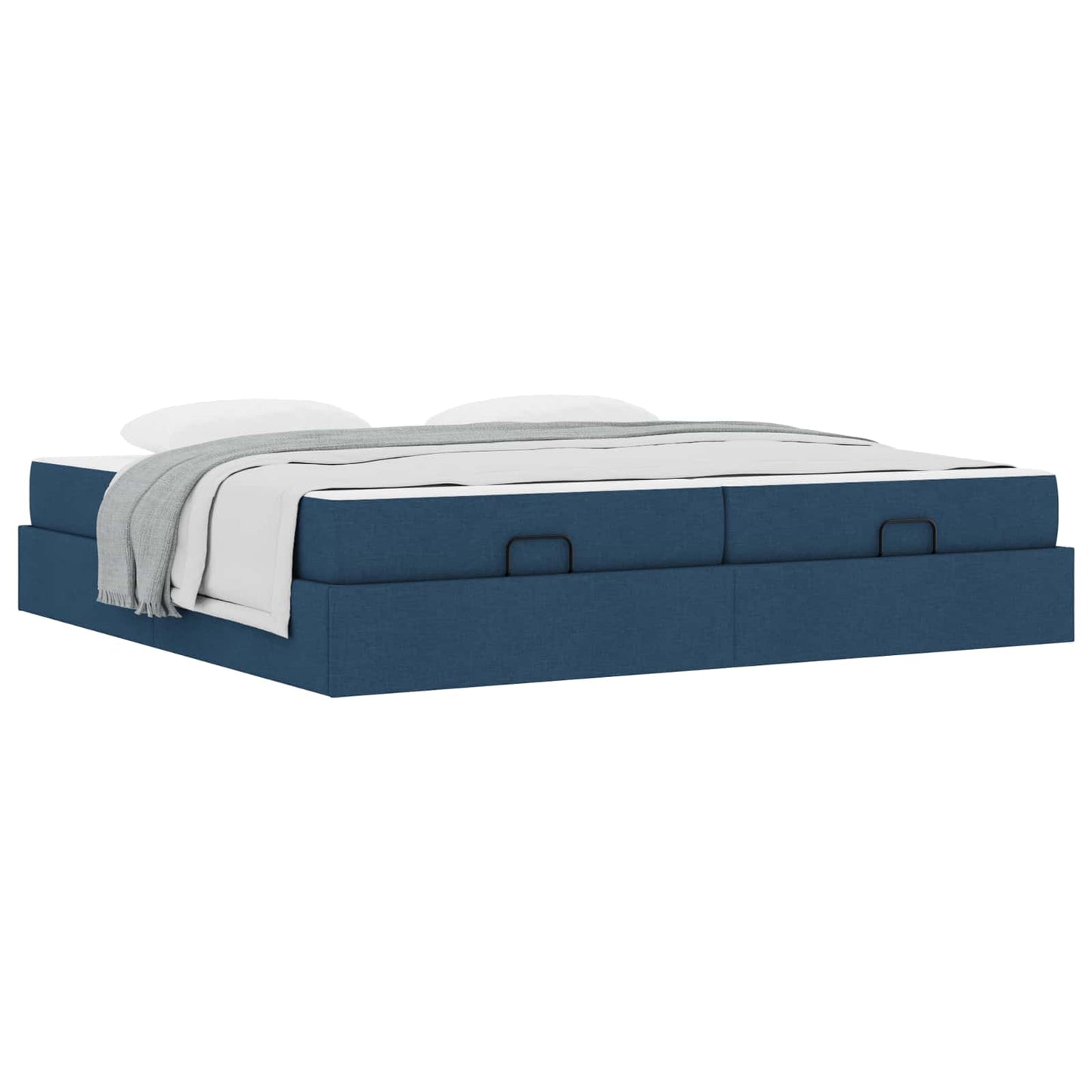 Struttura letto con materasso con materasso 2 pcs Blu Tessuto | homemem39
