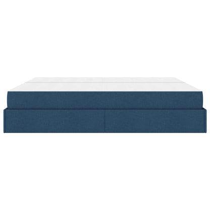 Struttura letto con materasso con materasso 2 pcs Blu Tessuto | homemem39