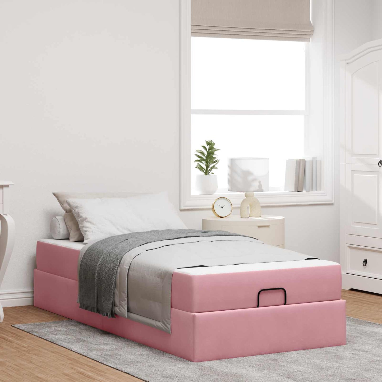 Struttura letto con materasso 2 pcs Rosa Velluto | homemem39
