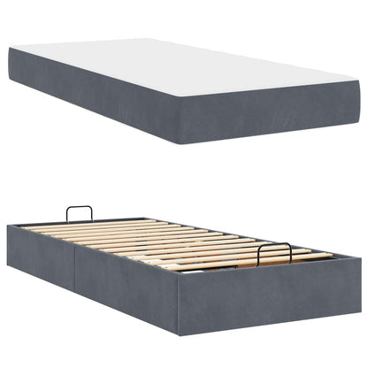 Struttura letto con materasso 2 pcs Grigio Sfumato Velluto | homemem39