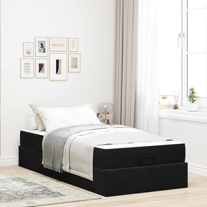 Struttura letto con materasso 2 pcs Nero Velluto | homemem39