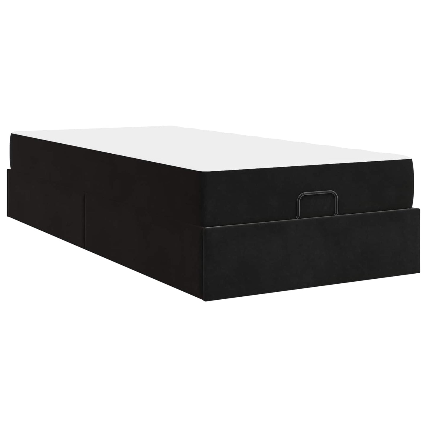 Struttura letto con materasso 2 pcs Nero Velluto | homemem39