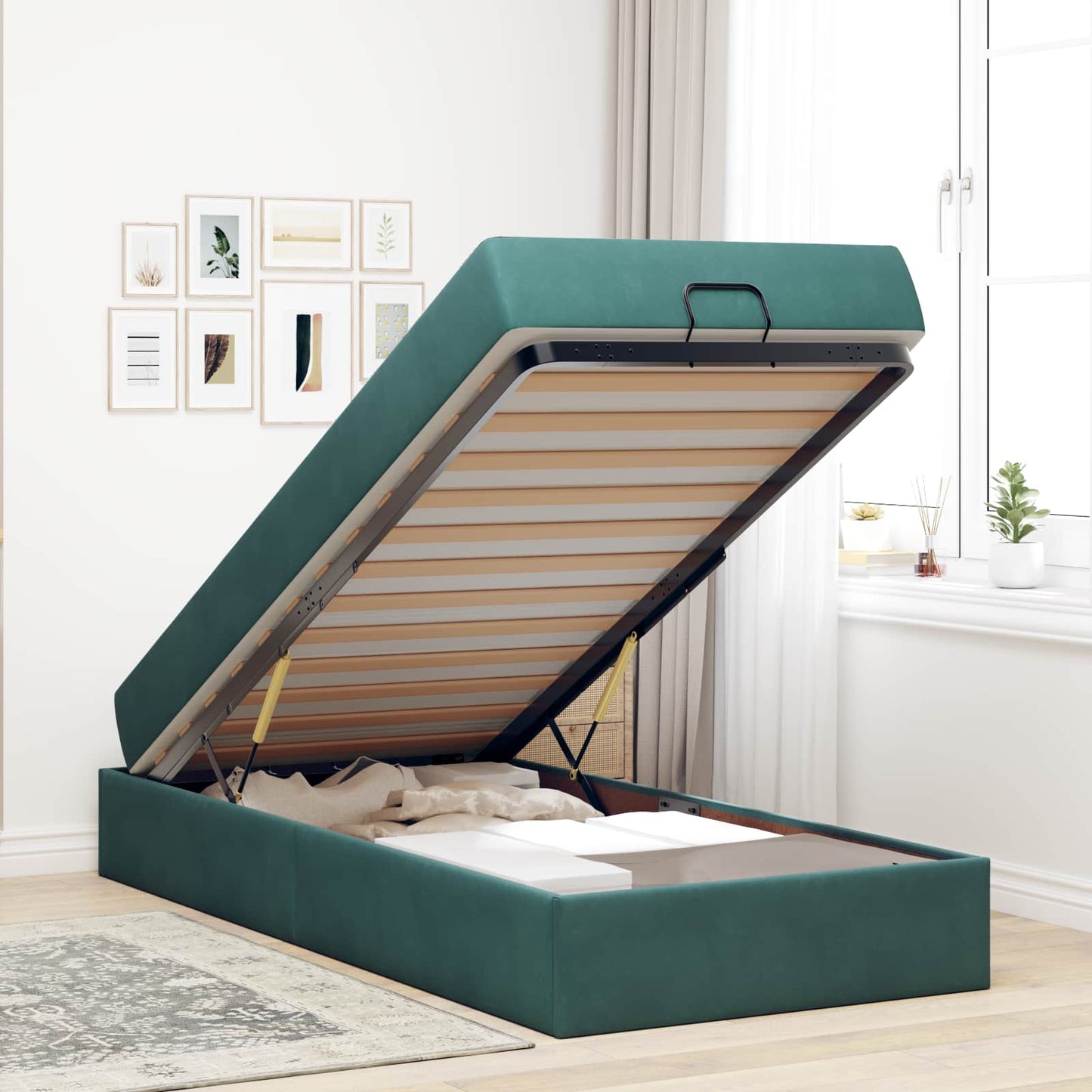 Struttura letto con materasso 2 pcs Verde Velluto | homemem39