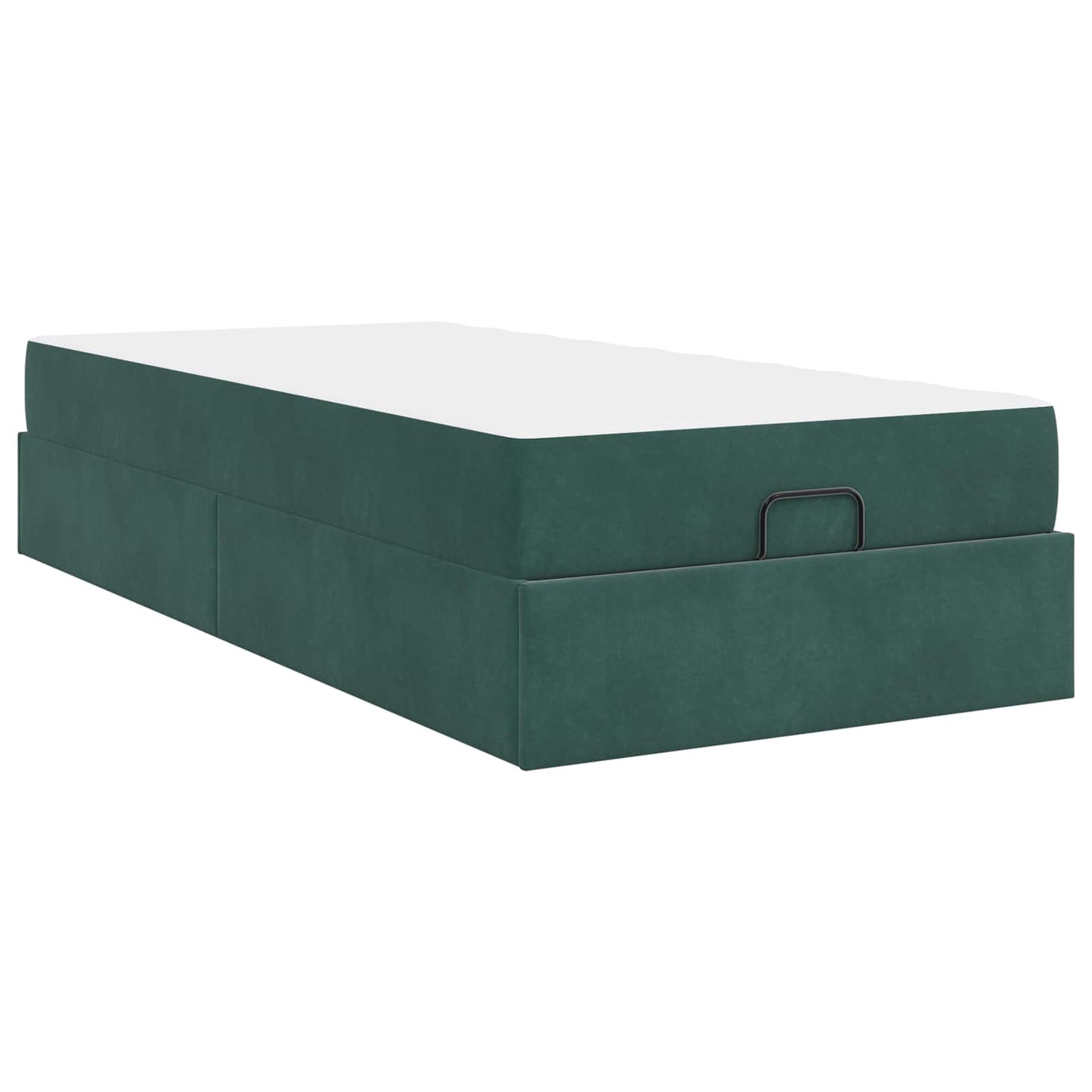 Struttura letto con materasso con materasso 2 pcs Verde Velluto