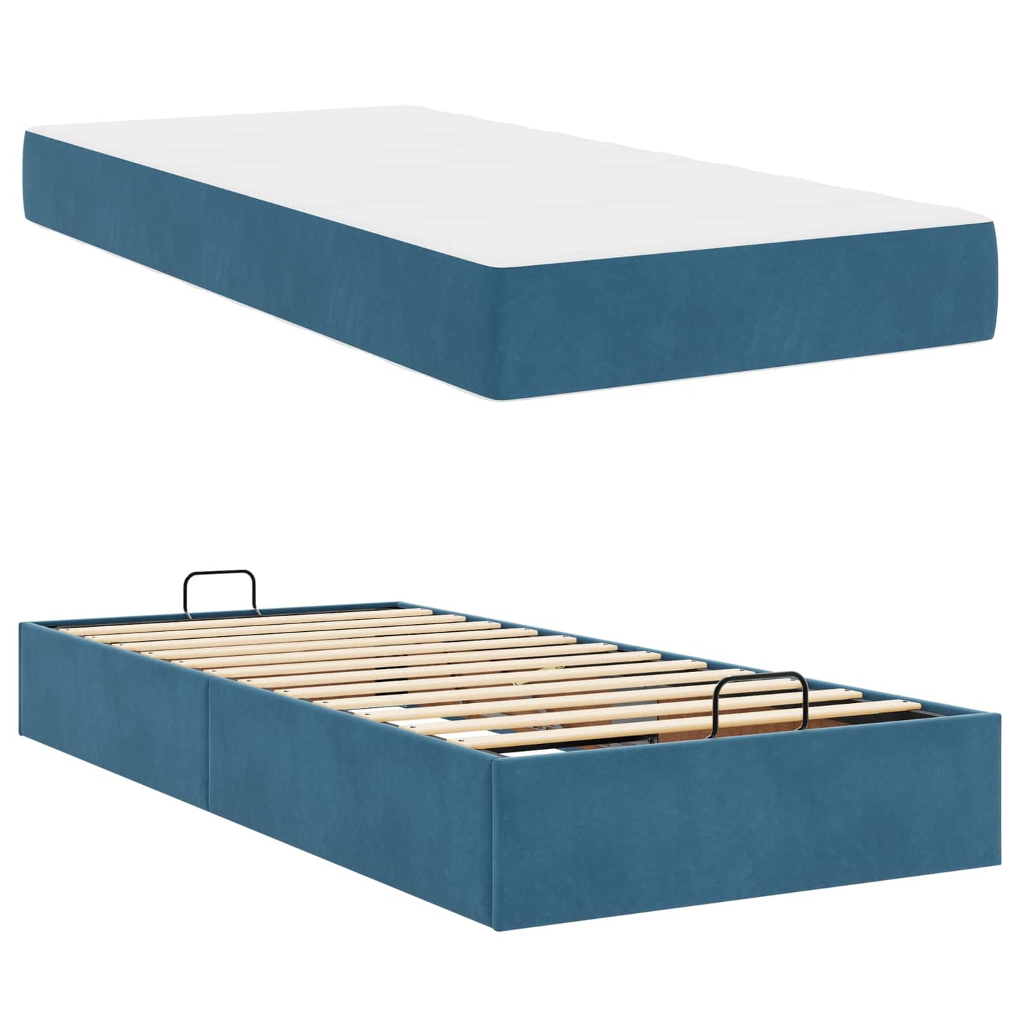 Struttura letto con materasso 2 pcs Blu Velluto | homemem39