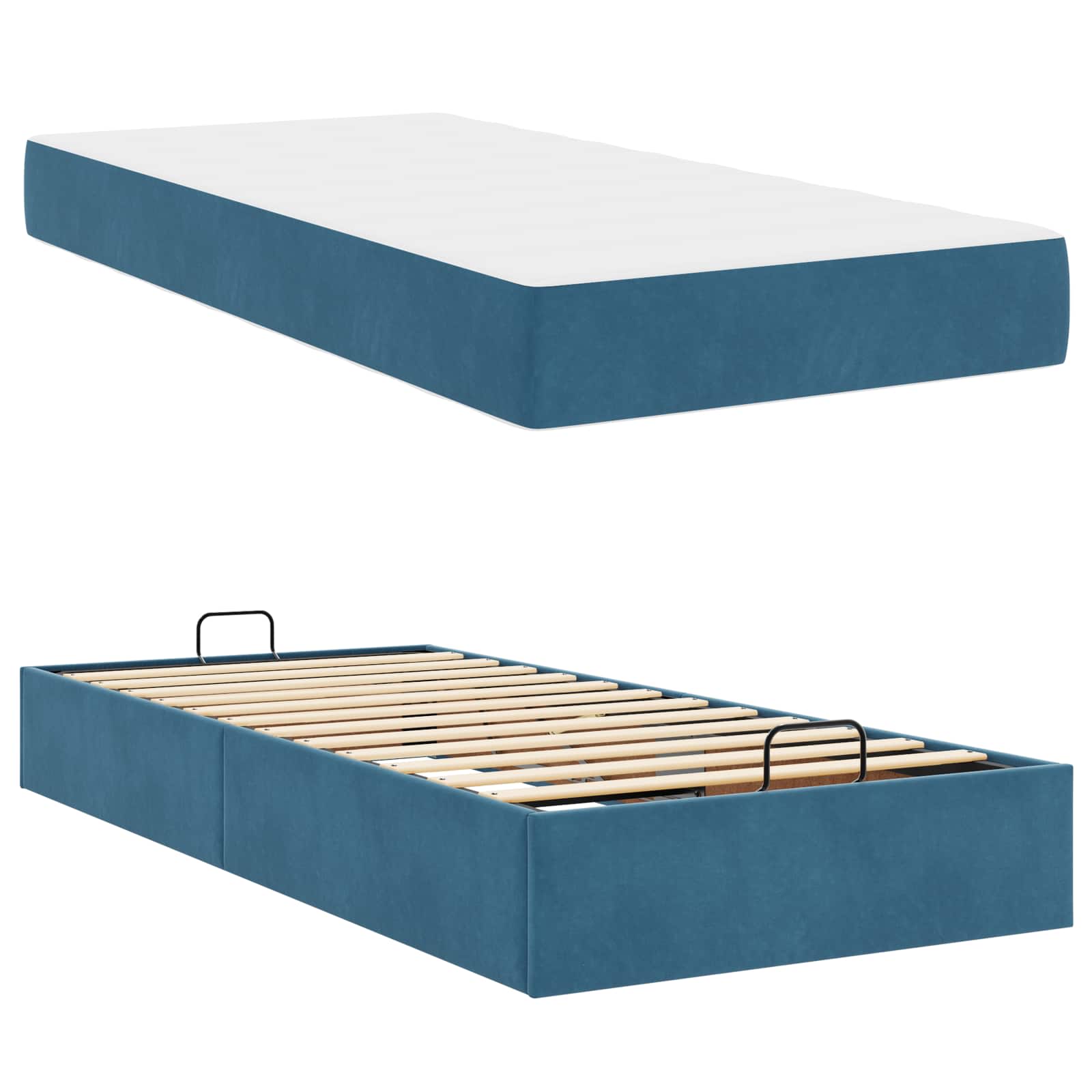 Struttura letto con materasso 2 pcs Blu Velluto | homemem39