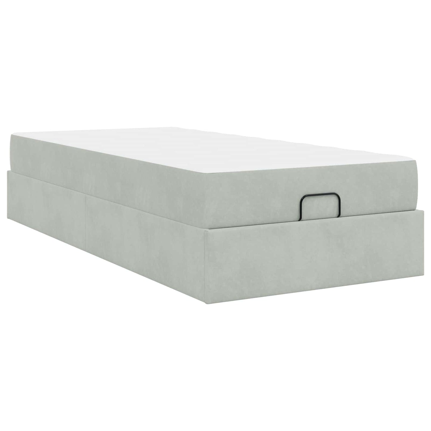 Struttura letto con materasso 2 pcs Grigio chiaro Velluto