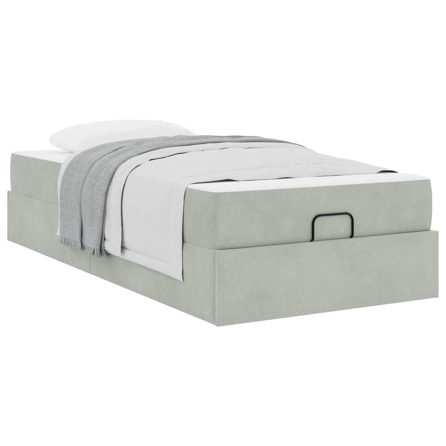 Struttura letto con materasso 2 pcs Grigio chiaro Velluto | homemem39