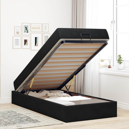 Struttura letto con materasso 2 pcs Nero Velluto