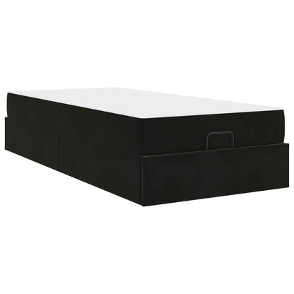 Struttura letto con materasso 2 pcs Nero Velluto