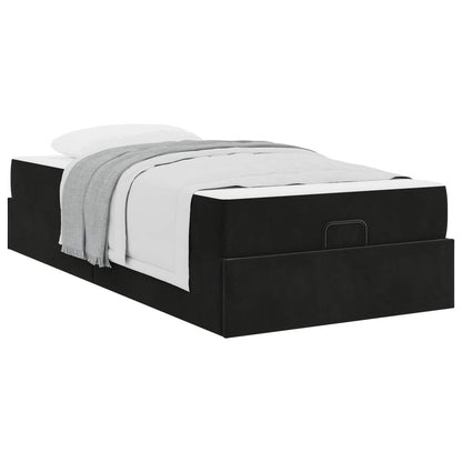 Struttura letto con materasso 2 pcs Nero Velluto | homemem39