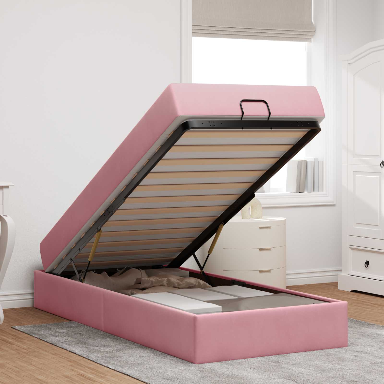 Struttura letto con materasso 2 pcs Rosa Velluto | homemem39